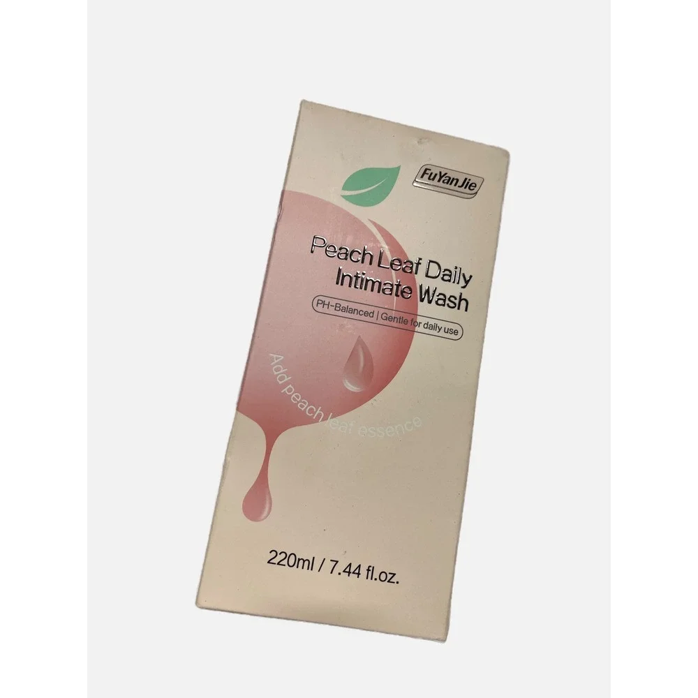 FuYanJie Intimate Wash Women 220ml Pink Peach Leaf Essence PH-Balanced Gentle